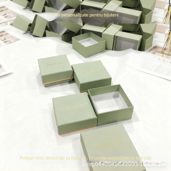 Cutie de ambalaj pentru bijuterii - Personalizabilă cu imprimare de logo, Hârtie/carton 150G-300G, Ambalaj interior