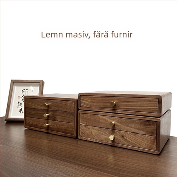 Cutie de bijuterii din lemn de stejar, cu mai multe compartimente, model X725102, lemn masiv, personalizare disponibilă