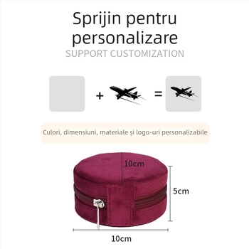 Cutie pentru bijuterii • Stil european • Cutie de bijuterii portabilă pentru călătorii • Model: Lx–je–r1 • Material: Altul • Duritate: Dura • Stil: Lux accesibil