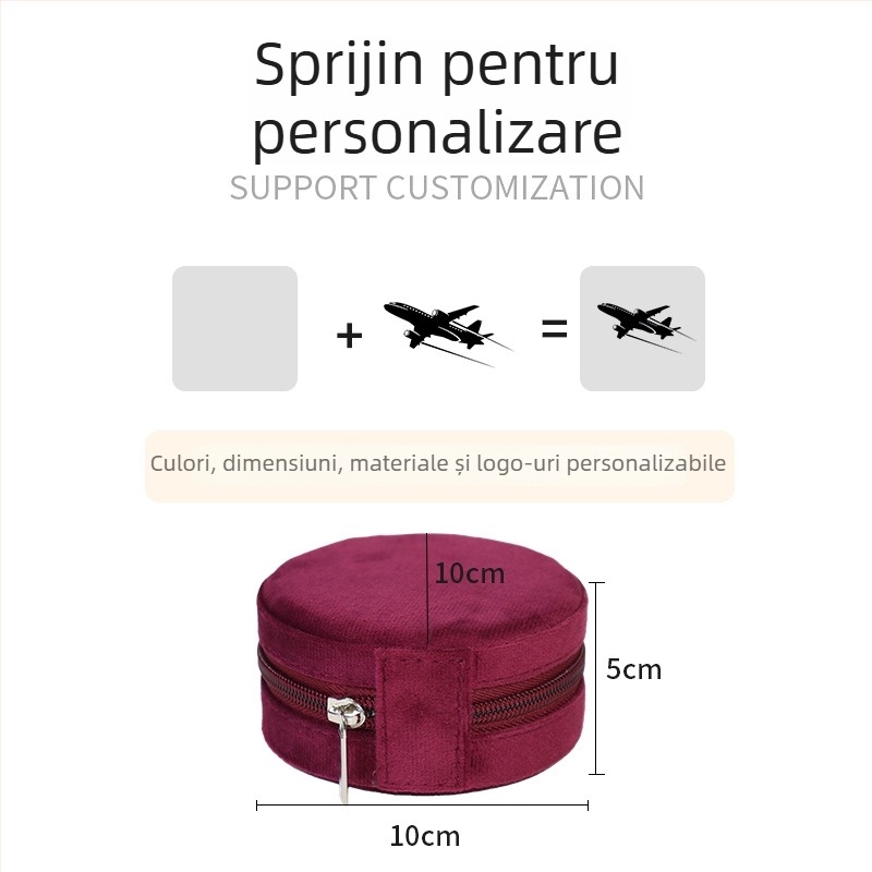 Cutie pentru bijuterii • Stil european • Cutie de bijuterii portabilă pentru călătorii • Model: Lx–je–r1 • Material: Altul • Duritate: Dura • Stil: Lux accesibil