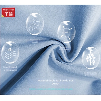 Set de yoga din două piese, sutien cu un singur umăr, fără mâneci, uscat rapid, material nylon/spandex 75/25, cu bureți pentru sâni, pantaloni scurți, potrivit pentru alergare și fitness