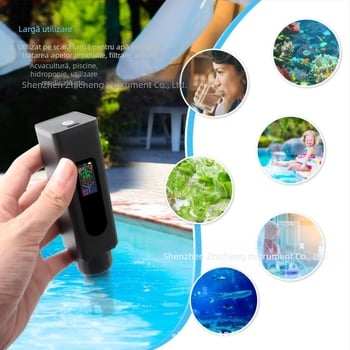 Analizator portabil de calitate a apei alimentat prin USB pentru pH, duritate totală și salinitate — interval pH 0–14, precizie 0,1 pH, rezoluție 0,1