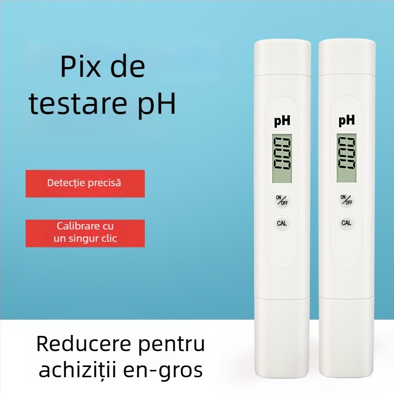 PH-01 pH-metru portabil, afișaj digital, interval 0-14 pH, precizie 0,01 pH