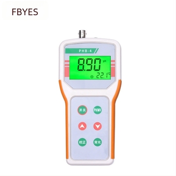 PHB-4 pH metru portabil cu afișaj digital, electrod din sticlă, interval de măsurare 0–14.00 pH, precizie 0.01 pH, compensare de temperatură 0–60 °C