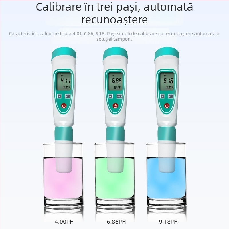 PH-metru portabil PH220W cu electrod extern – precizie 0.01 pH, interval 0.01–14.00 pH, brand Ruyi
