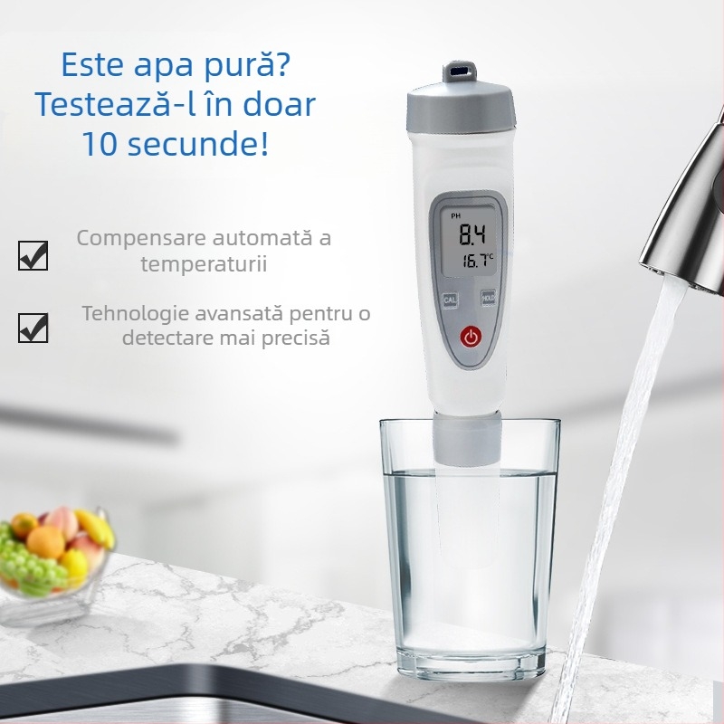 PH-metru portabil PH220W cu electrod extern – precizie 0.01 pH, interval 0.01–14.00 pH, brand Ruyi