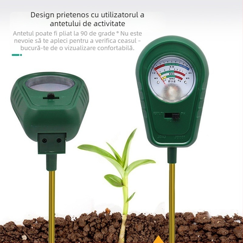 Detector de sol trei în unu: fertilitate, umiditate și pH
