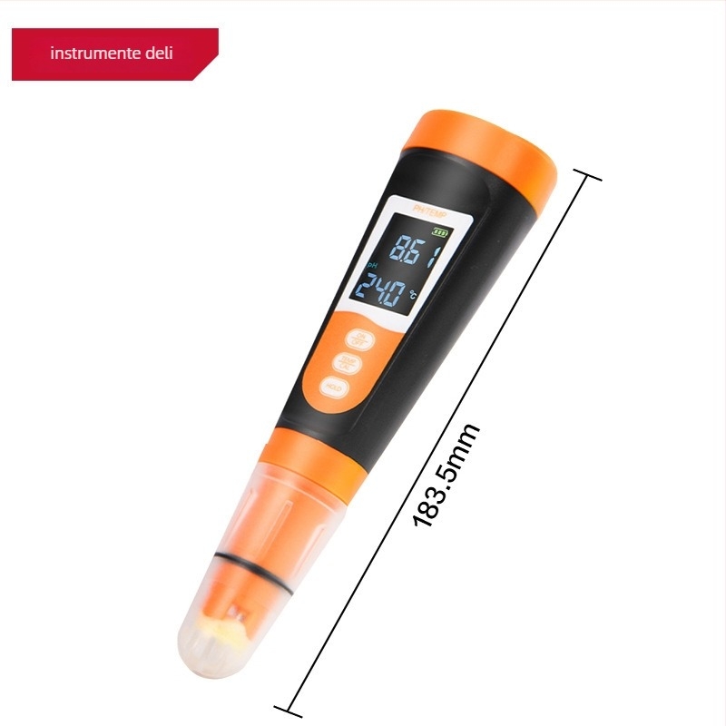Pix test pH – Verificator portabil de pH pentru apă, interval 0.00–14.00 pH, precizie ±0.05 pH, compensare de temperatură 0.1–60°C, alimentare 1.5V×4, model DL339002