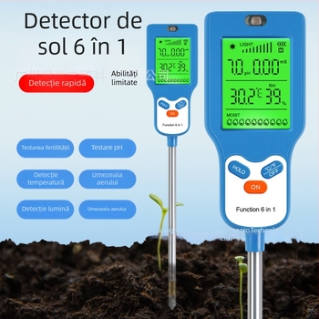 Detectoare de sol șase în unu, cu afișaj digital mare și metru de pH, model SPH050, marca Trickle, greutate 120 g, pentru grădini și plante în ghivece