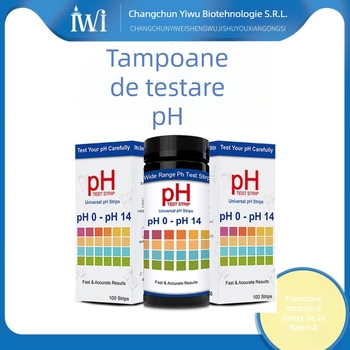 PH tester portabil cu benzi de test, model ph0-14, interval 0–14, precizie 99%, afișaj: bandă de test