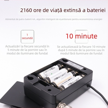 Little Az8605 pH metru de perete pentru apă de acvariu, cu sondă externă și termometru