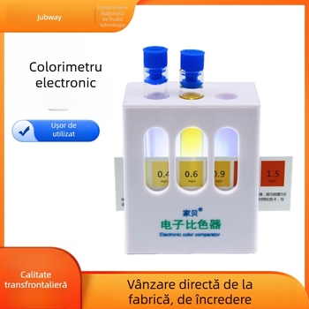 Analizator portabil de calitate a apei A62 cu teste pentru pH, metale grele, oxigen dizolvat, duritate totală, cromaticitate; alimentare 9V; pentru compararea culorilor în acvacultură și laborator.