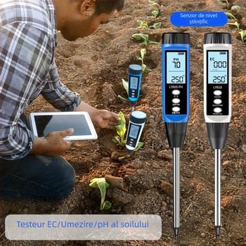 Instrument de testare a solului – umiditate, EC și detectare pH, precizie 0.1, model 610–605, 1.2 kg, personalizabil