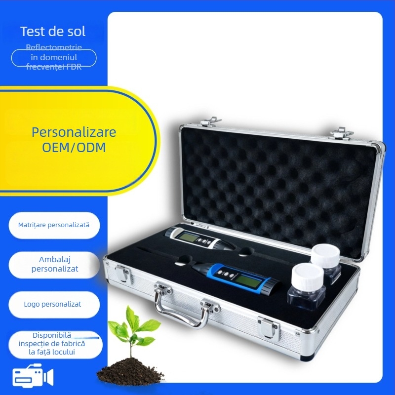 Instrument de testare a solului – umiditate, EC și detectare pH, precizie 0.1, model 610–605, 1.2 kg, personalizabil