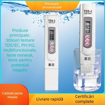 Analizator online pentru calitatea apei (model A10) — teste: pH, metale grele, oxigen dizolvat, duritate totală, turbiditate; interval de măsurare 0–9990 ppm, acuratețe ±1%, rezoluție 1 ppm