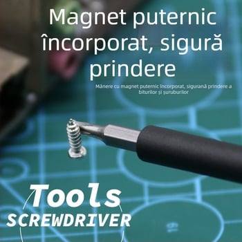 Set de șurubelnițe magnetice 25-in-1, multifuncțional, cu biți din oțel 45# pentru reparații casnice
