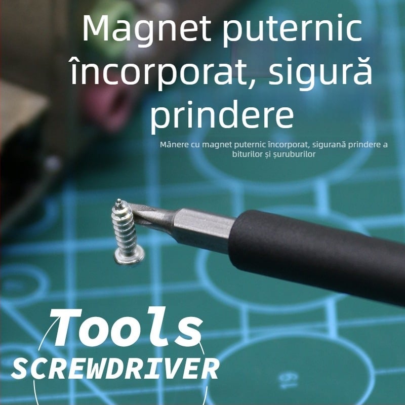 Set de șurubelnițe magnetice 25-in-1, multifuncțional, cu biți din oțel 45# pentru reparații casnice