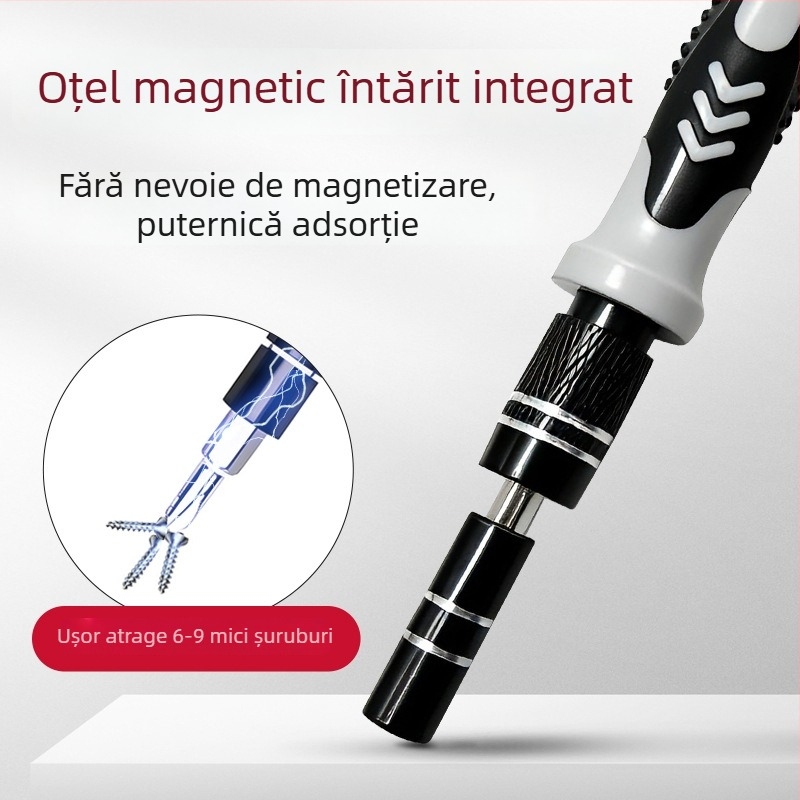 Set de șurubelnițe 115-in-1: unelte de reparații de precizie din oțel carbon, magnetice, pentru telefoane mobile, notebookuri și electrocasnice (461 g)