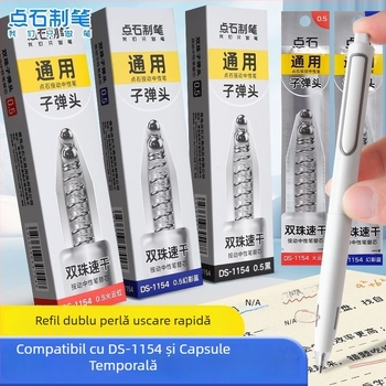 Refil pentru stilou 0,5mm, model 1154, uscare rapidă, bilă dublă