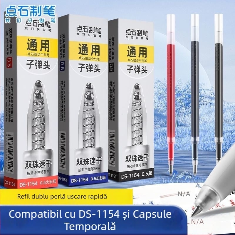 Refil pentru stilou 0,5mm, model 1154, uscare rapidă, bilă dublă