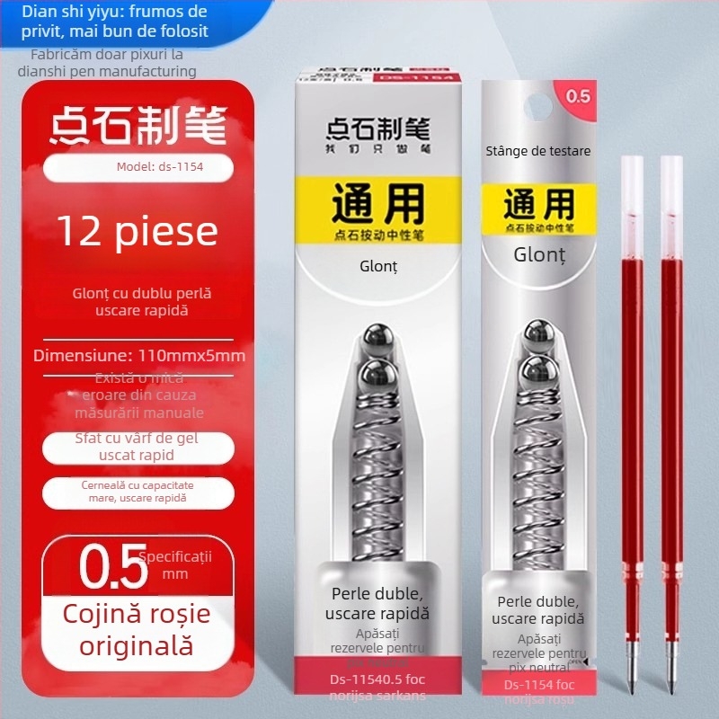 Refil pentru stilou 0,5mm, model 1154, uscare rapidă, bilă dublă