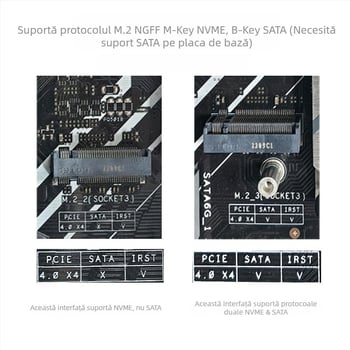 Cablu de extensie M.2 PCIe 4.0 pentru NGFF M-key, NVMe și SATA compatibil — PH417A-30/PH417B-30