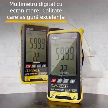 Multimetru Deli cu ecran mare, 5999 cifre, trei în unu, CAT III, utilizare profesională