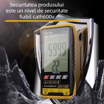 Multimetru Deli cu ecran mare, 5999 cifre, trei în unu, CAT III, utilizare profesională