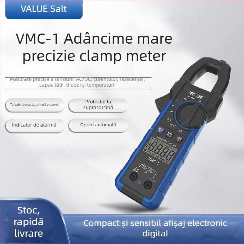 VMC-1 Ampermetru cu clemă de înaltă precizie și multimetru digital cu detecție tensiune și temperatură