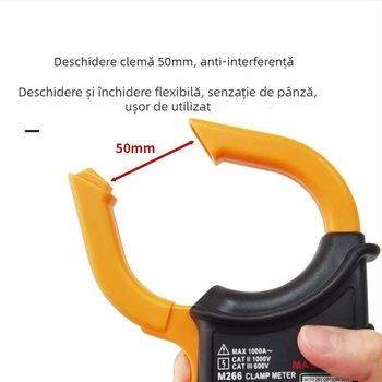 Huayi M266F multimetru digital cu clamp, precizie înaltă, măsurare AC/DC, test de diode, retenție date