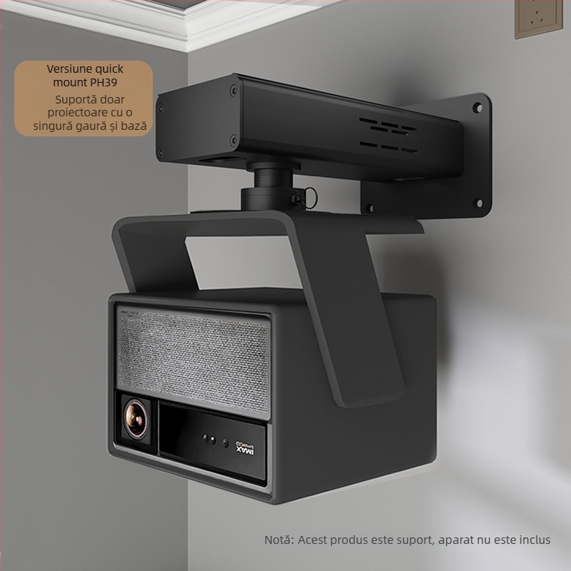 PH39 Suport de montare pentru proiector pe perete cu adaptor ascuns – Compatibil cu Jmgo, XGIMI și Dangbei