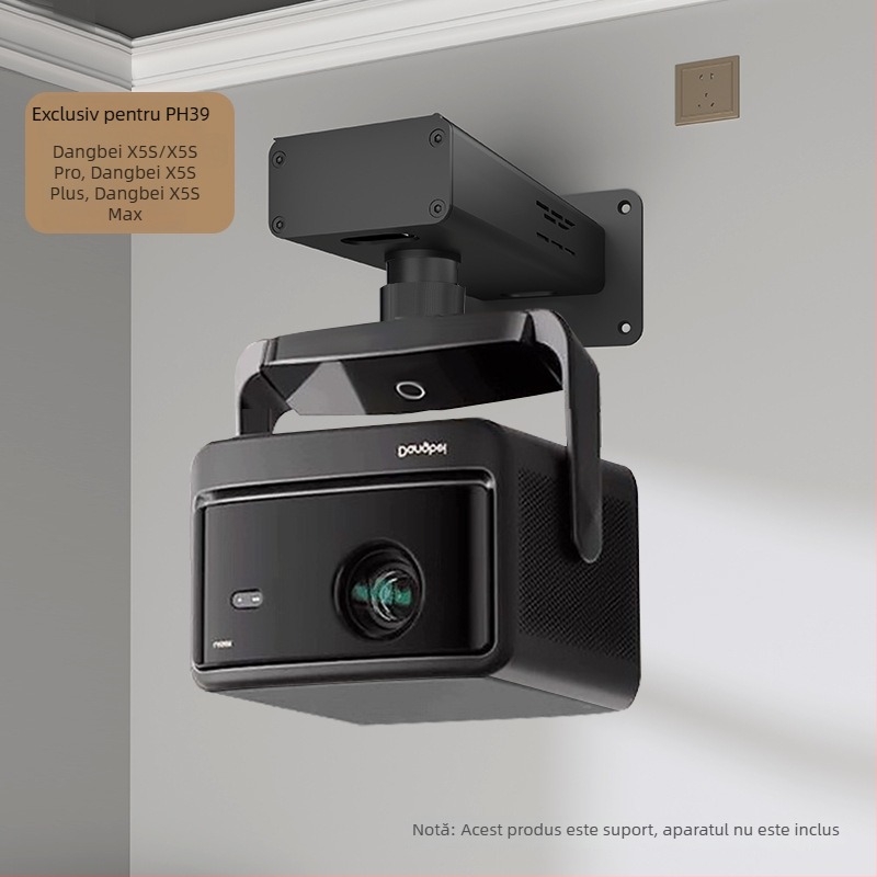 PH39 Suport de montare pentru proiector pe perete cu adaptor ascuns – Compatibil cu Jmgo, XGIMI și Dangbei
