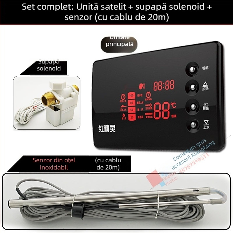 Controler pentru boiler solar - măsurător automat de alimentare cu apă, complet inteligent, model universal
