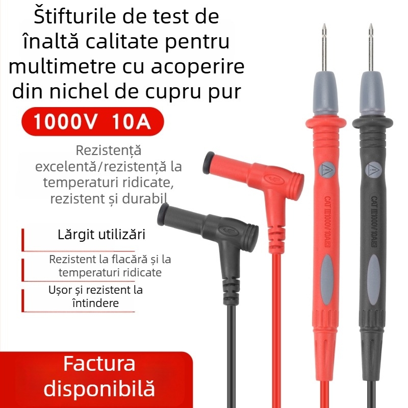 Multimetru digital 10A cu sonde de test universale pentru electricieni