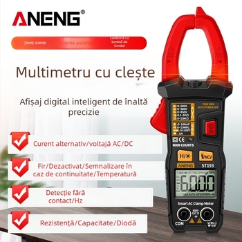 Aneng Clește ampermetric inteligent, Multimetru automat, înaltă precizie, afișaj digital iluminat