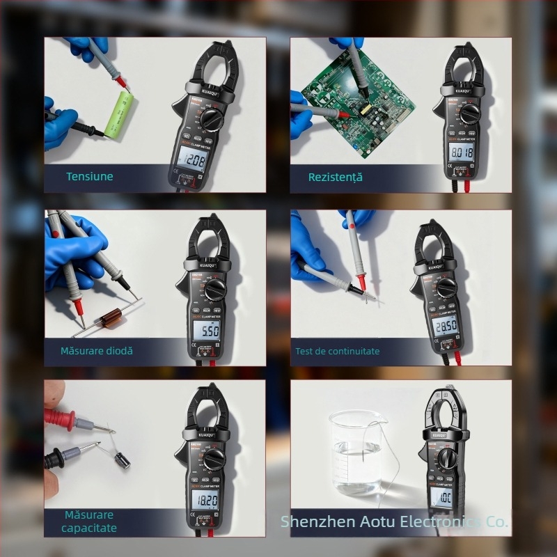 KUAIQU KM216B măsurător cu clemă, 600 V, măsurare DC/AC, 600 A