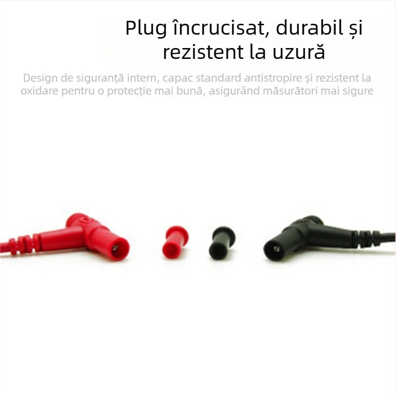 Penă de test pentru multimetru – tensiune nominală 1000V, curent 10A/20A, vârf din cupru izolat cu silicon, vârf nichelat de precizie