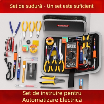 Kit de instruire cu multimetru și fier de lipit, cu afișaj digital, încălzire internă, trusă de scule pentru electrician