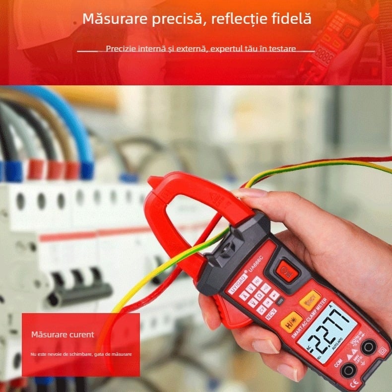 UA666C Identificare Inteligentă, Multimetru Digital cu Clamp de Înaltă Precizie, Domeniu 600 A, Afișaj 5999, de la UYIGAO