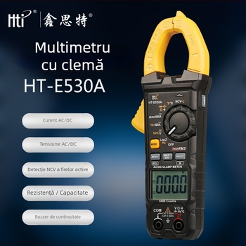 HT-E530A Multimetru cu cleștele digital, măsurare AC/DC curent, precizie înaltă, multifuncțional
