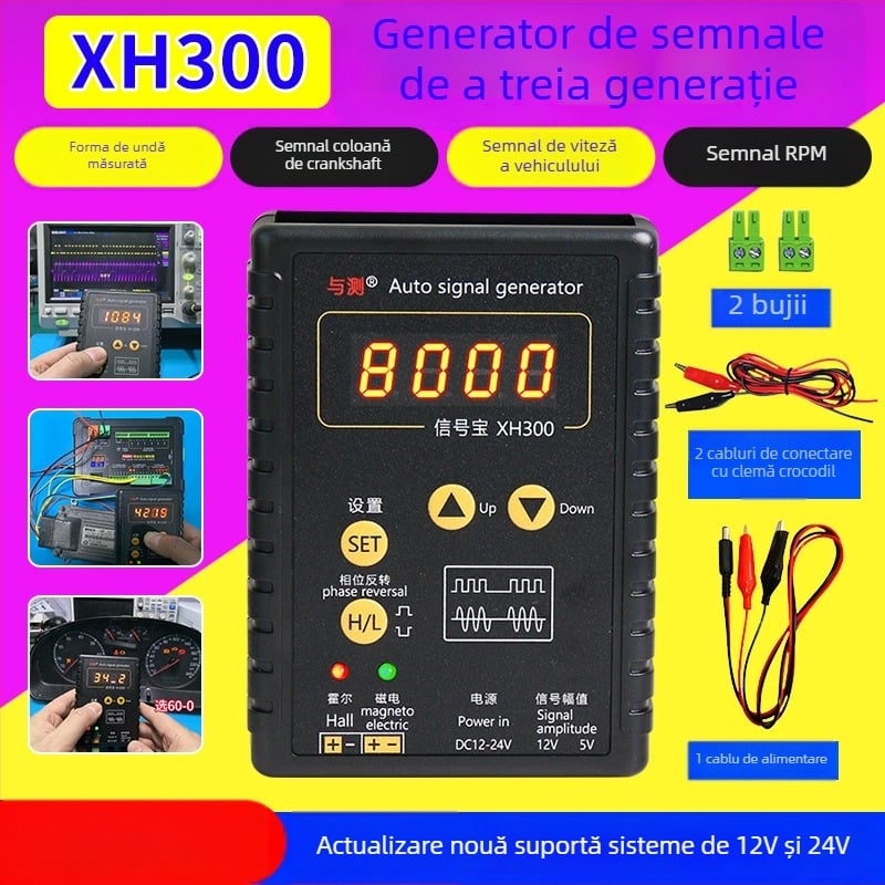 Generator de semnal auto și simulator de senzori pentru testarea semnalului arborelui cotit