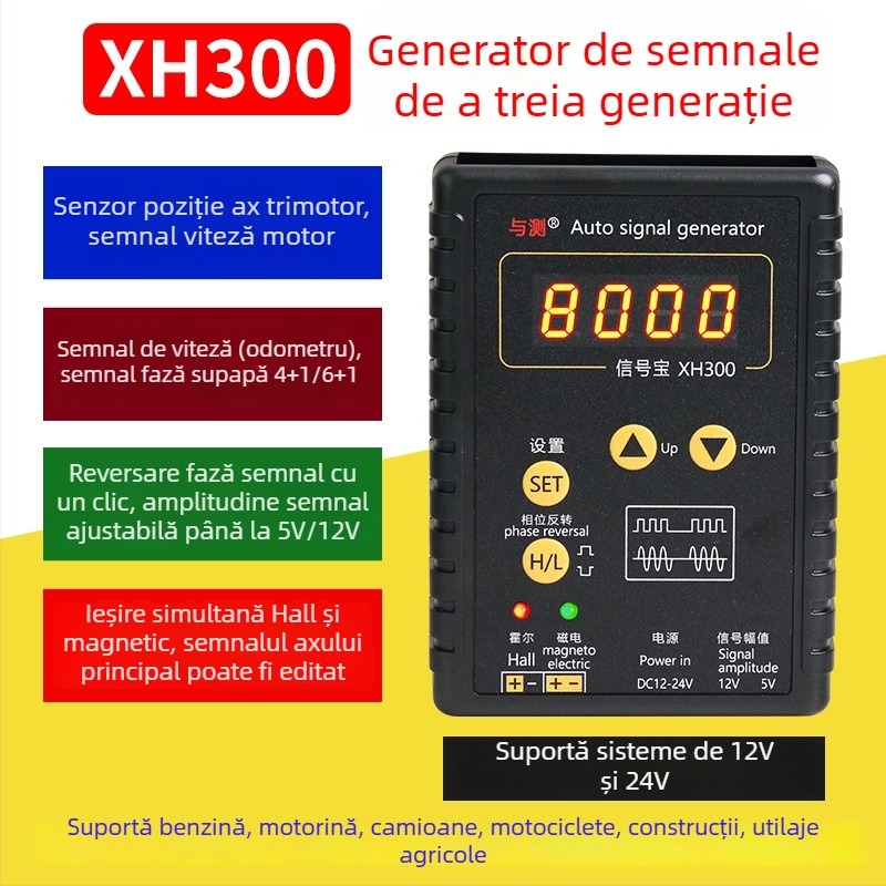 Generator de semnal auto și simulator de senzori pentru testarea semnalului arborelui cotit