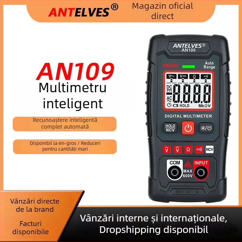 AN109 Multimetru digital auto-range cu protecție inteligentă împotriva arderii pentru întreținere electrică la domiciliu