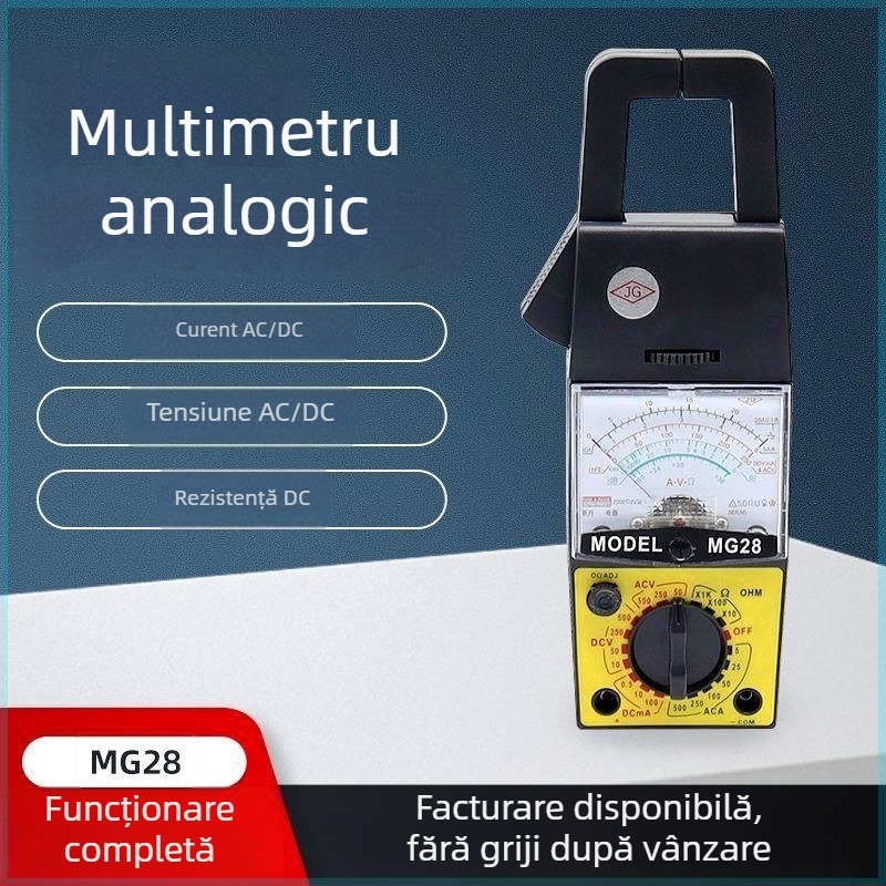 MG28 ampermetru cu clemă, afișaj analog, domeniu AC 500 A