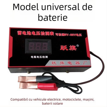 Flag Jump tester de tensiune a bateriei 6V-80V — voltmetru digital pentru întreținerea bateriilor cu plumb-acid pentru triciclu electric
