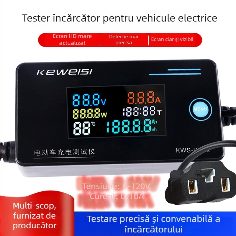 Măsurător digital de tensiune și curent KWS-DC22; alimentare 8-12V; interval de măsură 8-120V; acuratețe 1%