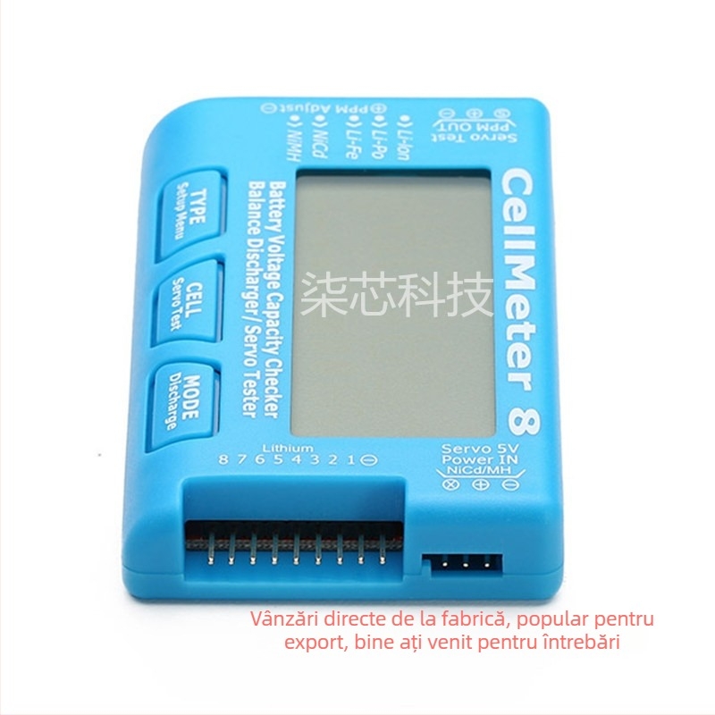 CellMeter 8 8S tester servo cu afișaj digital, testare la frecvență îngustă, descărcător de baterie, afișaj cu iluminare