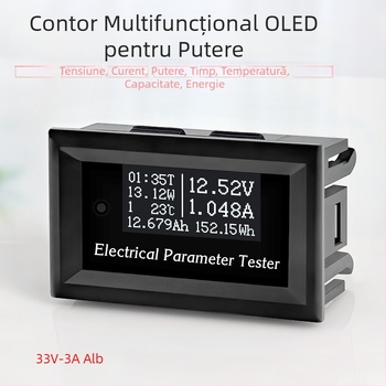 RIDEN Multifunțional OLED voltmetru, ampermetru, wattmetru, termometru și tester de capacitate a bateriei