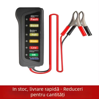 Instrument de diagnoză auto – tester de baterie 12V, model: tester de baterie, compatibilitate generală, temperatură de funcționare -20°C până la 80°C