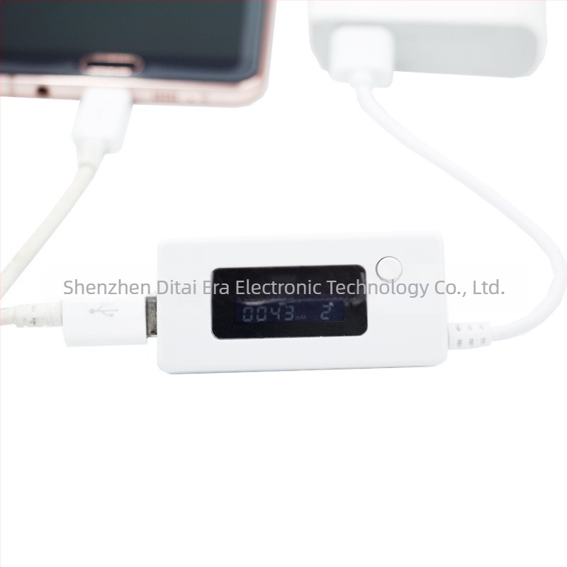 Măsurător USB de tensiune și curent cu afișaj LCD pentru monitorizarea capacității bateriei portabile
